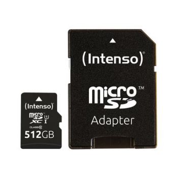 Карта памет Intenso Premium - flash memory card - 512 GB - microSDXC UHS-I