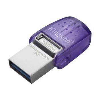 USB Флаш памет Kingston USB-Stick DataTraveler microDuo 3C - USB 3.2 Gen 1 (3.1 Gen 1) - 128 GB - Blue