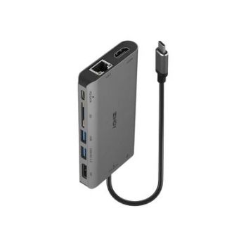 Докинг станция LINDY USB 3.2 Type C Laptop Mini Dock - docking station - USB-C 3.2 - HDMI, DP - GigE