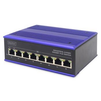 Мрежов суич DIGITUS Industrial - switch - 8 ports - unmanaged