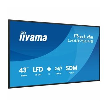 Монитор IIYAMA LH4375UHS-B2AG 43IN, ARM 4 GB, 32 GB  ARM Mali-G52, Android 11