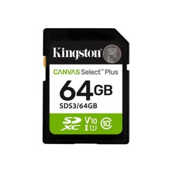 Карта памет Kingston Canvas Select Plus - flash memory card - 64 GB - SDXC UHS-I