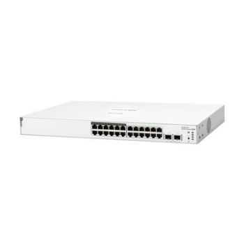 Мрежов суич HPE Networking Instant On 1830 24G 12p Class4 PoE 2SFP 195W Switch - switch - 24 ports - smart - rack-mountable