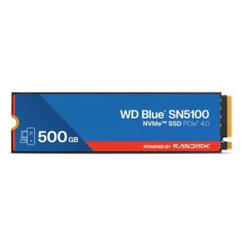 Твърд диск WD Hard Drive Blue SN5100 - 500 GB - PCIe 4.0 (NVMe) - Blue