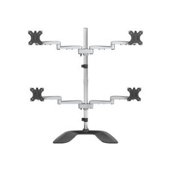 Стойка Desktop Quad Monitor Stand, Ergonomic VESA 4 Monitor Arm (2x2) up to 32"   Free Standing Articulating Universal Pole Mount, Height