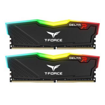 Памет за настолен компютър T-Force DELTA RGB - DDR4 - kit - 16 GB: 2 x 8 GB - DIMM 288-pin - 3600 MHz / PC4-28800 - unbuffered