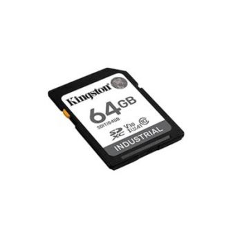 Карта памет Kingston Industrial - flash memory card - 64 GB - microSDXC UHS-I
