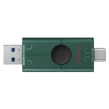 USB Флаш памет Kingston USB USB flash drive DataTraveler DuoG2 - USB 3.2 Gen 1 - 256 GB - green / black