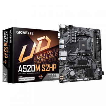 Дънна платка GIGABYTE Mainboard A520M S2HP - Micro ATX - Socket AM4 - AMD A520