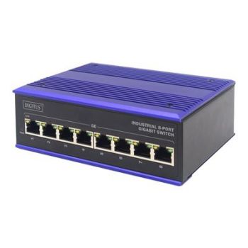 Мрежов суич DIGITUS Professional DN-651119 Industrial - switch - 8 ports - unmanaged