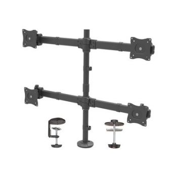 Стойка Desk Mount Quad Monitor Arm - 4 VESA Displays up to 27"  - Ergonomic Height Adjustable Articulating Pole Mount - Clamp/Grommet (ARMQUAD) - desk mount