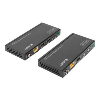 Адаптер DIGITUS DS-55508 - transmitter and receiver - video/audio/infrared/serial extender - HDMI, HDBaseT