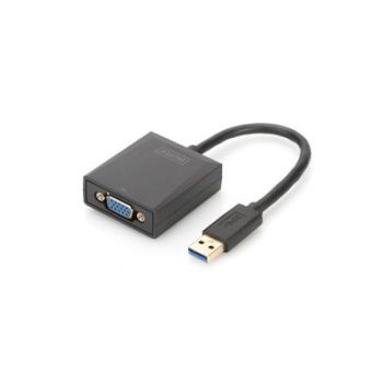 Адаптер DIGITUS USB 3.0 to VGA Adapter - external video adapter - black