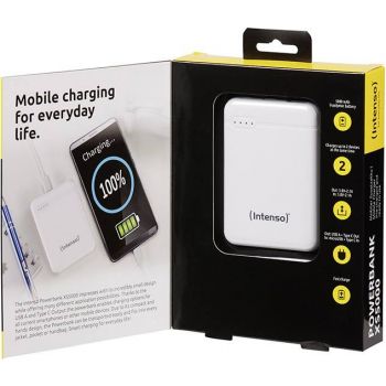 Външна батерия Intenso XS5000 PowerBank White 5000mAh 2.1 A, USB + USB-C