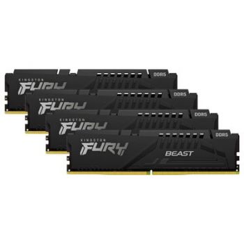 Памет за настолен компютър Kingston RAM FURY Beast - 128 GB (4 x 32 GB Kit) - DDR5-5600 DIMM CL40