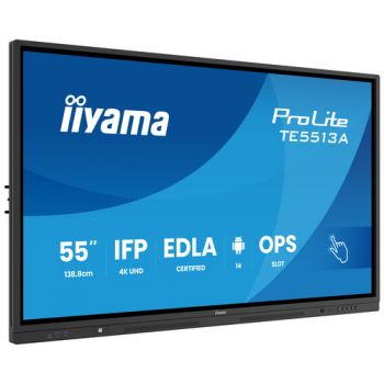 Монитор IIYAMA TE5513A-B2AG 55IN,  8 GB, 128 GB  ARM Mali-G52, Android