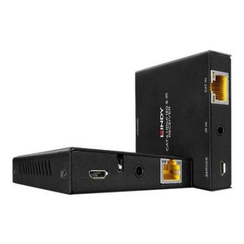 Адаптер LINDY Cat.6 HDMI 18G & IR Extender with PoC & Loop Out - transmitter and receiver - video/audio/infrared/power extender