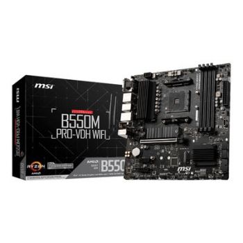 Дънна платка MSI B550M PRO-VDH WIFI - motherboard - micro ATX - Socket AM4 - AMD B550