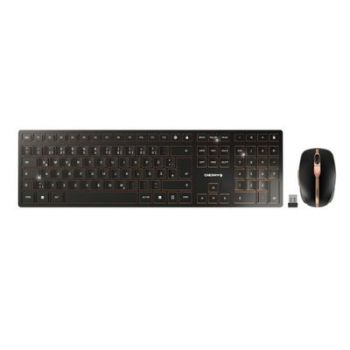 Клавиатура CHERRY keyboard and mouse set DW 9100 SLIM - black/bronze