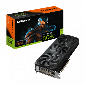 Видео карта Gigabyte GeForce RTX 5080 WindForce OCF 16GB GDDR7 256 Bit  GV-N5080WF3OC-16GD