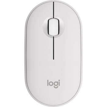 Мишка Logitech Pebble 2 M350s (910-007013), оптична (4000dpi), безжична, Bluetooth, бяла, SilentTouch