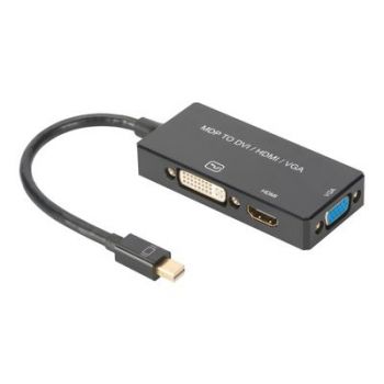 Адаптер DIGITUS Mini DisplayPort 3in1 Adapter/Converter - 20 cm