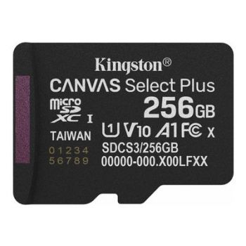 Карта памет Kingston Canvas Select Plus - flash memory card - 256 GB - microSDXC UHS-I