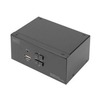 Мрежов комутатор DIGITUS DS-12862 - KVM / audio / USB switch - 2 ports