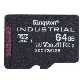 Карта памет Kingston Industrial - flash memory card - 64 GB - microSDXC UHS-I