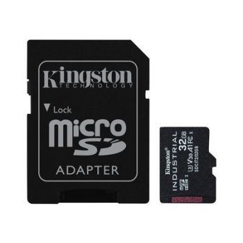 Карта памет Kingston Industrial - flash memory card - 32 GB - microSDHC UHS-I