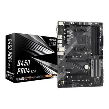 Дънна платка ASRock B450 Pro4 R2.0 - motherboard - ATX - Socket AM4 - AMD B450
