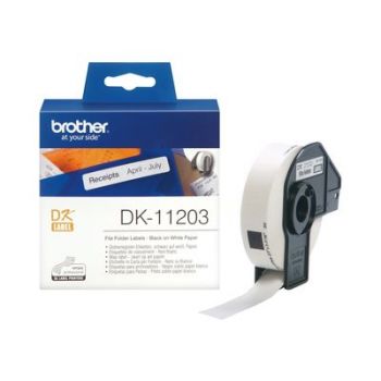 Консуматив за принтер Brother DK-11203 - file folder labels - 300 label(s) - 17 x 87 mm