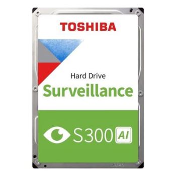Твърд диск Toshiba HDD S300 AI Surveillance - 10 TB - 3.5 - SATA 6 GB/s