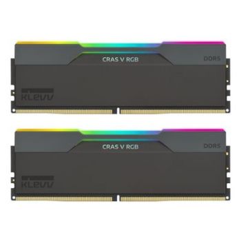 Памет за настолен компютър KLEVV RAM CRAS V RGB Obsidian Black - 32 GB (2 x 16 GB Kit) - DDR5 6400 UDIMM CL30