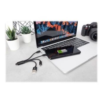 Адаптер DIGITUS 3-in-1 lightning cable - lightning/USB/USB-C/Micro-USB - 15 cm