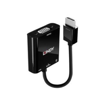 Адаптер Lindy - video converter - black