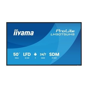 Монитор IIYAMA LH5075UHS-B2AG 50IN, ARM 4 GB, 32 GB  ARM Mali-G52, Android 11