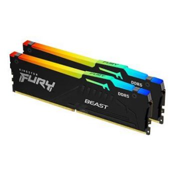 Памет за настолен компютър Kingston FURY Beast RGB - DDR5 - kit - 16 GB: 2 x 8 GB - DIMM 288-pin - 5200 MHz / PC5-41600 - unbuffered