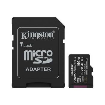 Карта памет Kingston Canvas Select Plus - flash memory card - 64 GB - microSDXC UHS-I