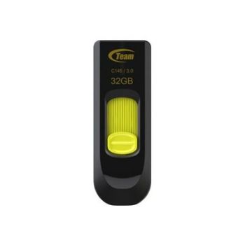 USB Флаш памет Team Group USB Flash Drive C145 - USB Type-A 3.2 Gen 1 - 32 GB - Black/Yellow