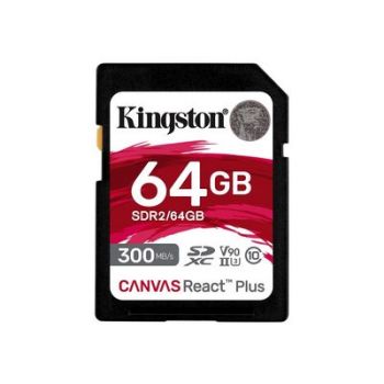 Карта памет Kingston Canvas React Plus - flash memory card - 64 GB - SDXC UHS-II