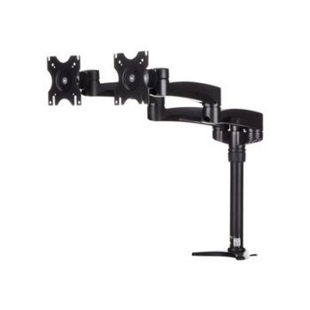 Стойка Desk Mount Dual Monitor Arm - Articulating - Supports Monitors 12"  to 24"  - Adjustable VESA Monitor Arm - Grommet or Desk Mount - Black (ARMDUAL) -
