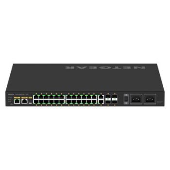Мрежов суич NETGEAR Switch AV Line M4250-26G4F-PoE++ - 24 Ports - 24x GE (10/100/1000) - 4x SFP - 24x PoE+