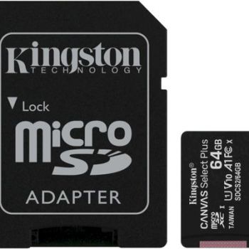 Карта памет Kingston Canvas Select Plus - flash memory card - 64 GB - microSDXC UHS-I