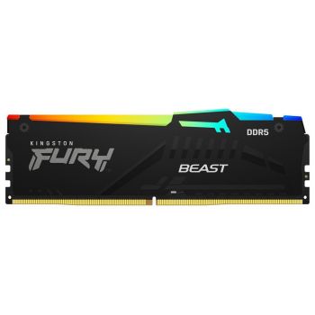 Памет за настолен компютър Memory Kingston 16GB DDR5 6000MHz Cl30 Fury Beast RGB  KF560C30BBEA-16