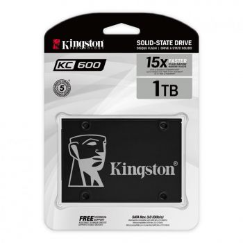 Твърд диск SSD Kingston KC600 1TB 2.5  SATA III 