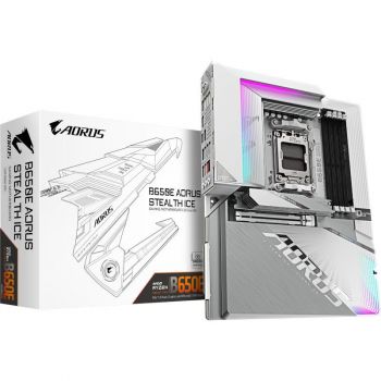 Дънна платка Motherboard GIGABYTE B650E AORUS STEALTH ICE AM5, 4x DDR5, ATX,  B650E A STEALTH ICE
